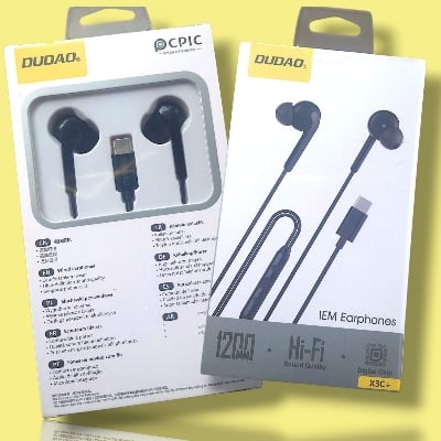 Picture of DUDAO X3C+ Type-C Hi-Fi Wired IEM Earphones with Digital Chip-White