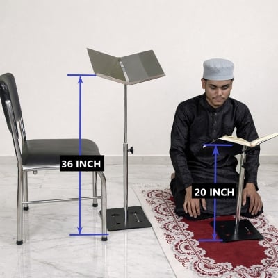 Picture of Rehal | Book Stand | Adjustable Stand | Foldable Rehal | Metal Rehal (36 INCH)