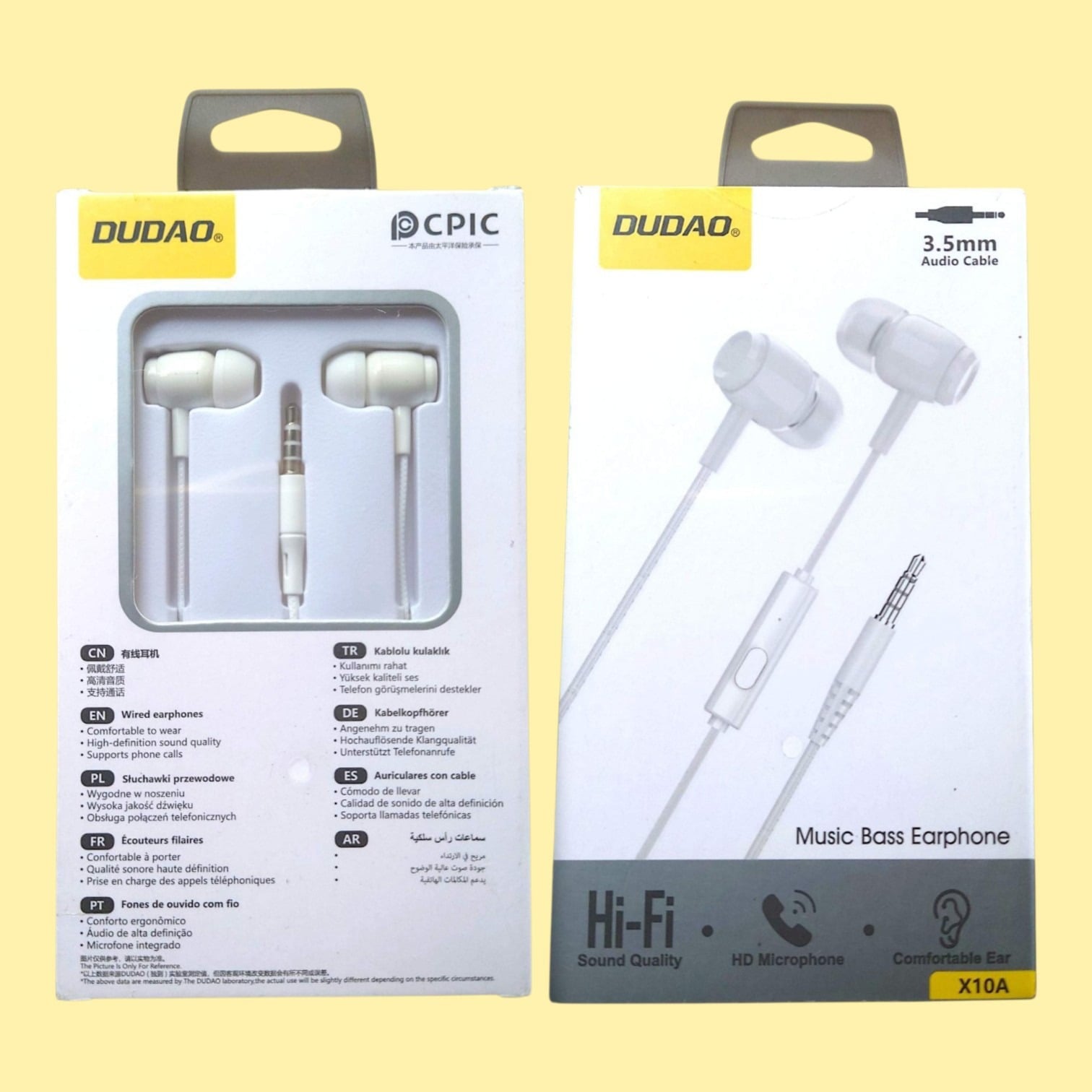 Picture of DUDAO X10A 3.5mm Hi-Fi Music Bass Wired Earphone-White
