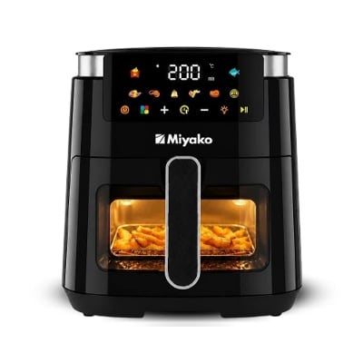 Picture of Miyako Digital Air Fryer with 7 Ltr Capacity and Digital Control Panel Glass Window View  (2 Years Official Warranty)