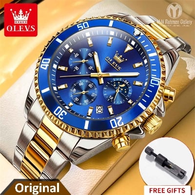 Picture of OLEVS 2870 Quartz Waterproof Stainless Steel Analogue Mens Watch