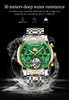 Picture of Olevs 9910 Fashion Mechanical Watch for Man Wateproof Stainless Steel luxury Business Luminous Automatic Watches Men