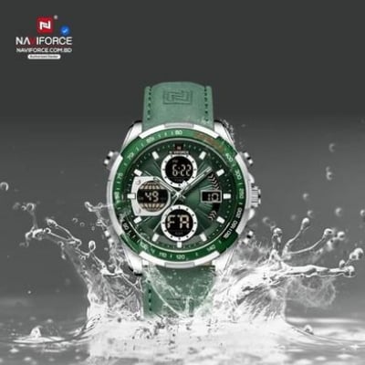 Picture of Naviforce 9197 Top Brand Luxury Pu Leather Casual Military Sport Man Wristwach Dual Time Watch - Watch For Men