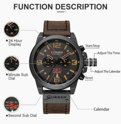 Picture of CURREN 8314 Fashion Watches Men Top Brand Desgin Quartz Men Watches Military Waterproof Leather Sport Wristwatches Montre Homme 8314