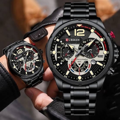 Picture of CURREN 8395 new design quartz watch vive 316L stainless steel Strap 3 dials date display big casual wrist watch Roal Blue