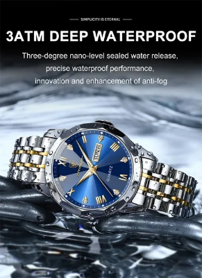 Picture of Poedagar 810 Diamond cart Stainless Steel Luminous Quartz Men watch