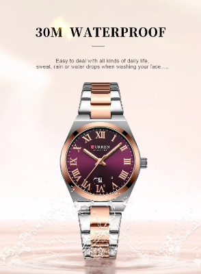 Picture of Curren 9095 Original Dress Roman Dial Quartz Watch for Women Elegant Ladies Watches Stainless Steel Waterproof watch