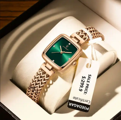 Picture of POEDAGAR 768 Luxury Square Watch for Woman Waterproof Stainless Steel Ladies Quartz Watch Dress Elegant Women Watches Fashion reloj