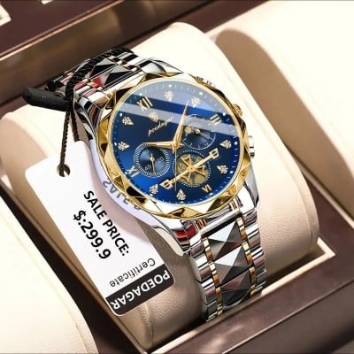 Picture of POEDAGAR 996 Luxury Man Wristwatch Waterproof Luminous Chronograph Watch for Men Stainless Steel Men's Quartz Watches reloj hombre