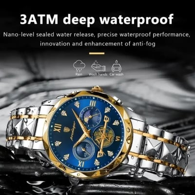 Picture of POEDAGAR 996 Luxury Man Wristwatch Waterproof Luminous Chronograph Watch for Men Stainless Steel Men's Quartz Watches reloj hombre