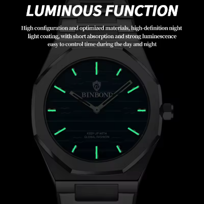 Picture of BINBOND Top Brand Luxury Sea Horse Series Men's Business Quartz Watch Waterproof Luminous Sports Men Watches New Fashion Design