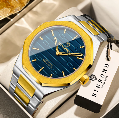 Picture of BINBOND Top Brand Luxury Sea Horse Series Men's Business Quartz Watch Waterproof Luminous Sports Men Watches New Fashion Design
