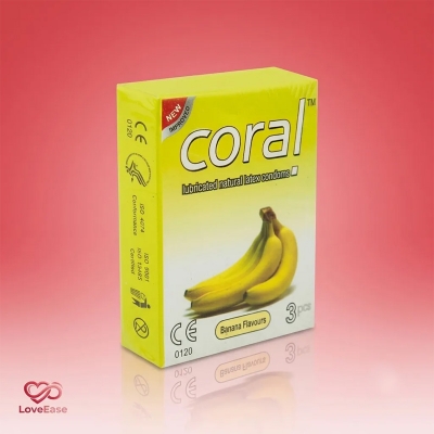 Picture of Coral Banana Flavor Condom 1 packet (3 Pcs)
