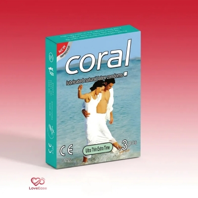 Picture of Coral Ultra Thin Extra Time Condom 1 Packet (3 pcs)