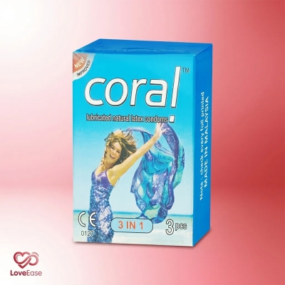Picture of CORAL-3 In 1 Condom 1 Packet (3 Pcs)