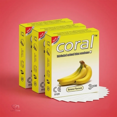 Picture of Coral Banana Flavor Condom 3 packet (9 Pcs)