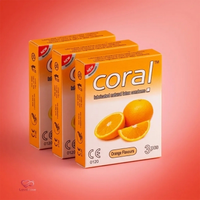 Picture of Coral Orange Flavor Condom 3 Packet (9 pcs)