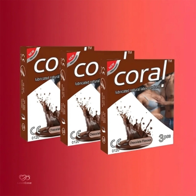Picture of Coral Chocolate Flavor Condom 3 Packet (9 pcs)
