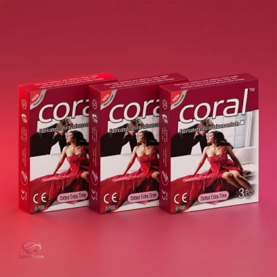 Picture of Coral Dotted Extra Time 3 Packet (9 Pcs)
