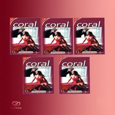 Picture of Coral Dotted Extra Time 5 Packet (15 Pcs)