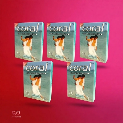 Picture of Coral Ultra Thin Extra Time Condom 5 Packet (15 pcs)