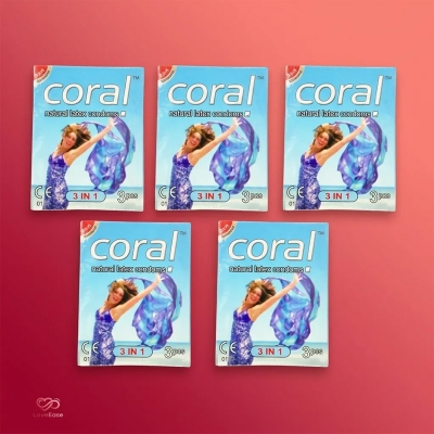 Picture of CORAL-3 In 1 Condom 5 Packet (15 Pcs)