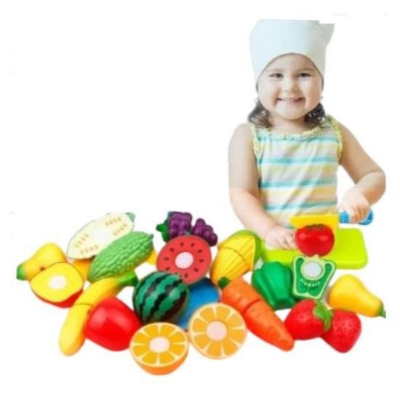 Picture of Vegetable Cutter For Kids Kitchen toys Food Grade Vegetable Set - Multicolor