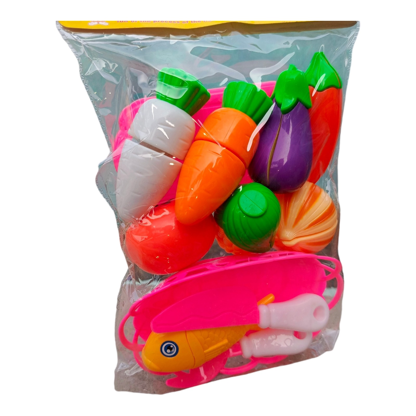 Picture of Vegetable Cutter For Kids Kitchen toys Food Grade Vegetable Set - Multicolor