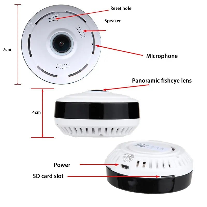 Picture of 3mp VR Cam Ip Camera V380 app Black 