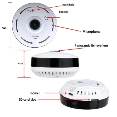 Picture of 3mp VR Cam Ip Camera V380 app Black 