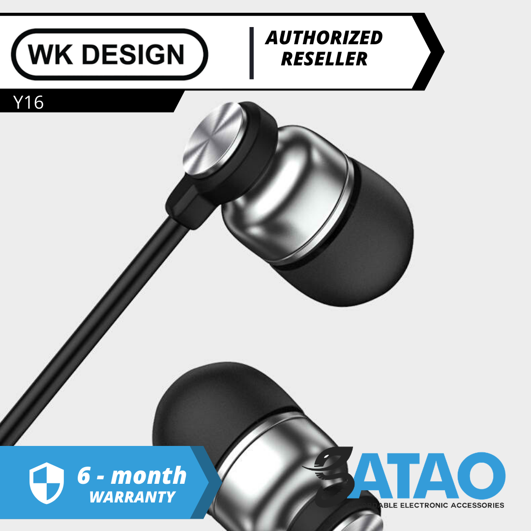 Picture of Remax WK Metal In-Ear Y16 Wired Music Headphone Earphone Black 