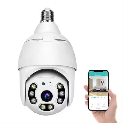 Picture of 4G Sim System Outdoor Bulb Ip Camera White 