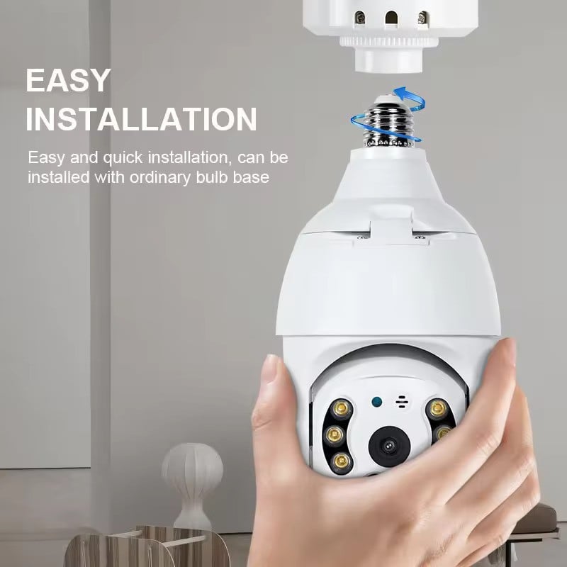 Picture of 4G Sim System Outdoor Bulb Ip Camera White 
