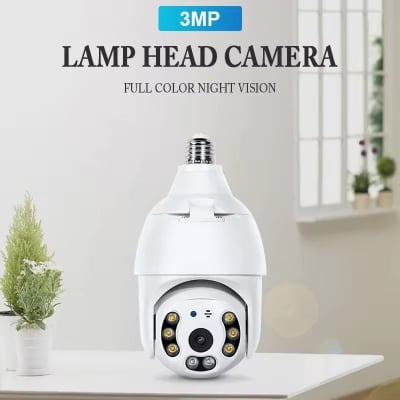 Picture of 4G Sim System Outdoor Bulb Ip Camera White 