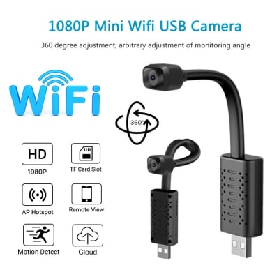 Picture of Q37 Full Night Vision USB Ip Camera Black 