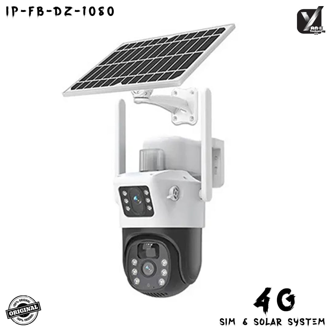 Picture of Q43 Dual Lens Solar & 4G sim System PTZ Ip Camera White 