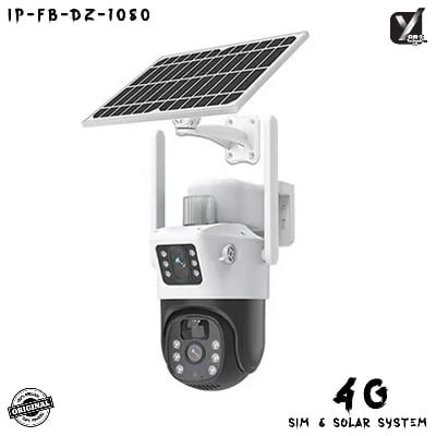 Picture of Q43 Dual Lens Solar & 4G sim System PTZ Ip Camera White 