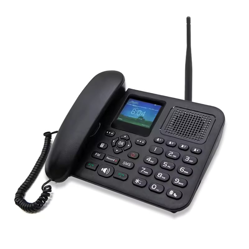 Picture of DLNA ZT9000 Dual Sim Land Phone With Color Display FM Radio Black 