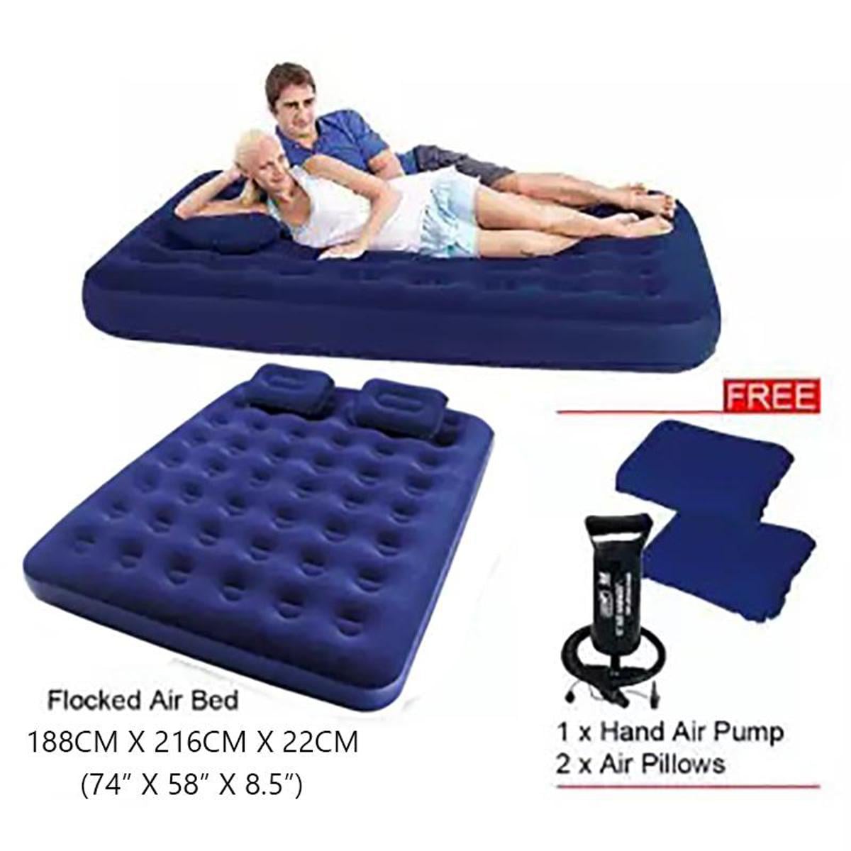 Picture of Factory Price Portable Inflatable Mattress Air Cushion Bed Inflatable Bed Blue 