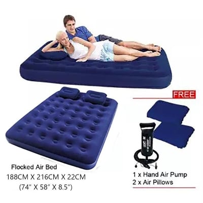 Picture of Factory Price Portable Inflatable Mattress Air Cushion Bed Inflatable Bed Blue 