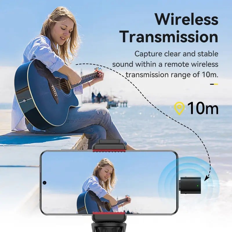 Picture of ULANZI WM-10 Wireless Lavalier Microphone Black 
