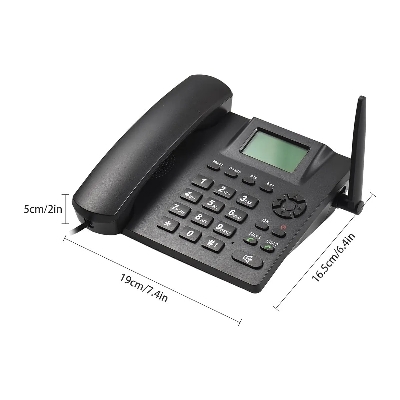 Picture of DDK995+ GSM Desk TelePhone – Dual SIM, LCD Display, SMS, FM Radio Wireless Home & Office Communication Black 