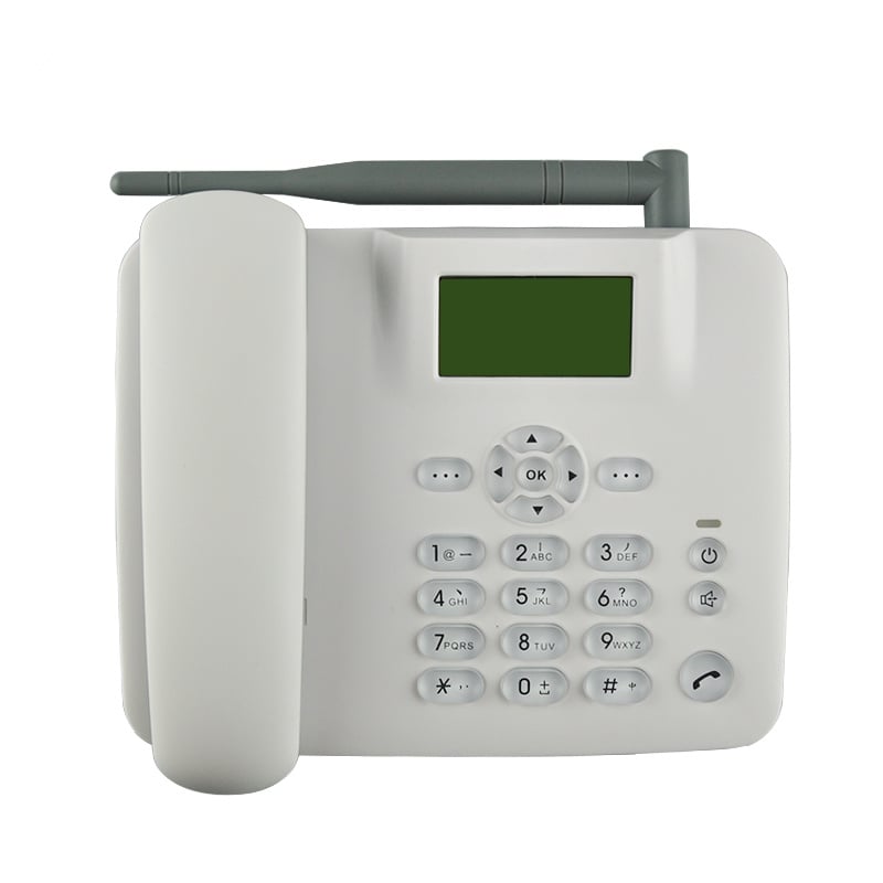 Picture of F317 4G LTE Desktop TelePhone with Dual SIM, Call Recording, SD Card, Sound, and AC/DC Power Support White 