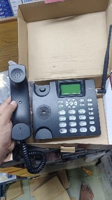 Picture of TDK KT Model No. 2200+ GSM Desk TelePhone – Dual SIM, LCD Display, SMS, FM Radio Wireless Home & Office Communication Black 