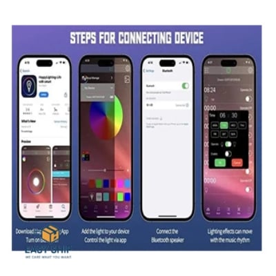 Picture of G63 Speaker Lamp - APP Control 3 in 1 Multi-Function Bluetooth Speaker With Wireless Charging, RGB Light and Alarm Clock - Charger G Lamp with Sunrise Alarm for Bedroom & Bedside table (G Speaker) Multicolor 