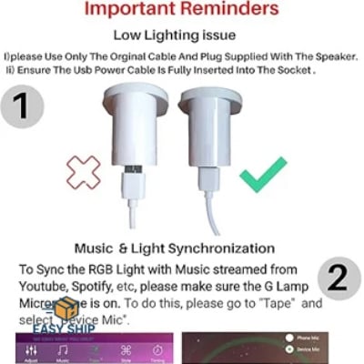 Picture of G63 Speaker Lamp - APP Control 3 in 1 Multi-Function Bluetooth Speaker With Wireless Charging, RGB Light and Alarm Clock - Charger G Lamp with Sunrise Alarm for Bedroom & Bedside table (G Speaker) Multicolor 