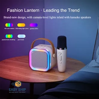 Picture of K12 Karaoke Machine Portable Bluetooth 5.3 PA Speaker With 1 Wireless Microphones Home Family Singing Children's Gifts Multicolor 