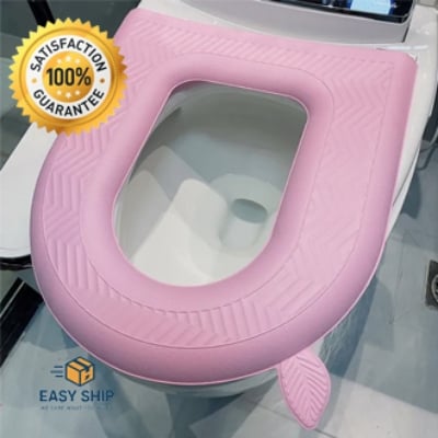 Picture of 2 Piece Waterproof toilet padded toilet bowl bathroom toilet seat cover mat 16 'x 12' 'Closetool matte seat case toilet lid accessories mat set Multicolor 