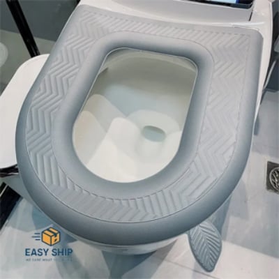 Picture of 2 Piece Waterproof toilet padded toilet bowl bathroom toilet seat cover mat 16 'x 12' 'Closetool matte seat case toilet lid accessories mat set Multicolor 