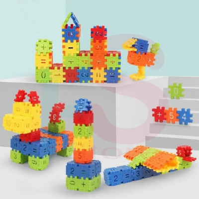 Picture of Number Block Educational Block Set Learning Block For Kids with number - Toys - Multicolor